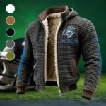 The Academy Fleece-Lined Hooded Jacket, High-Performance Trail Jacket HVN1445AF - Grey