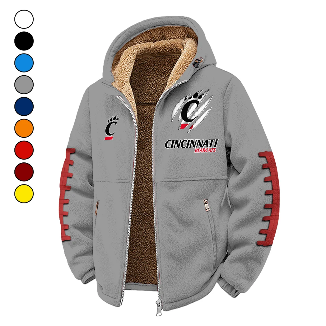 The Bearcat Nation Winter Fleece Jacket, All-Mountain Sport Jacket HVN1445CB - Grey