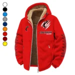 The Bearcat Nation Winter Fleece Jacket, All-Mountain Sport Jacket HVN1445CB - red