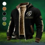 The Buff Ambush Fleece-Lined Hooded Jacket, Water-Resistant Thermal Hoody HVN1445CB - Black