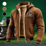 The Buff Ambush Fleece-Lined Hooded Jacket, Water-Resistant Thermal Hoody HVN1445CB - brown