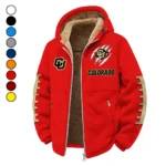 The Buff Ambush Winter Fleece Jacket, Cold Weather Hiking Fleece HVN1445CB - red