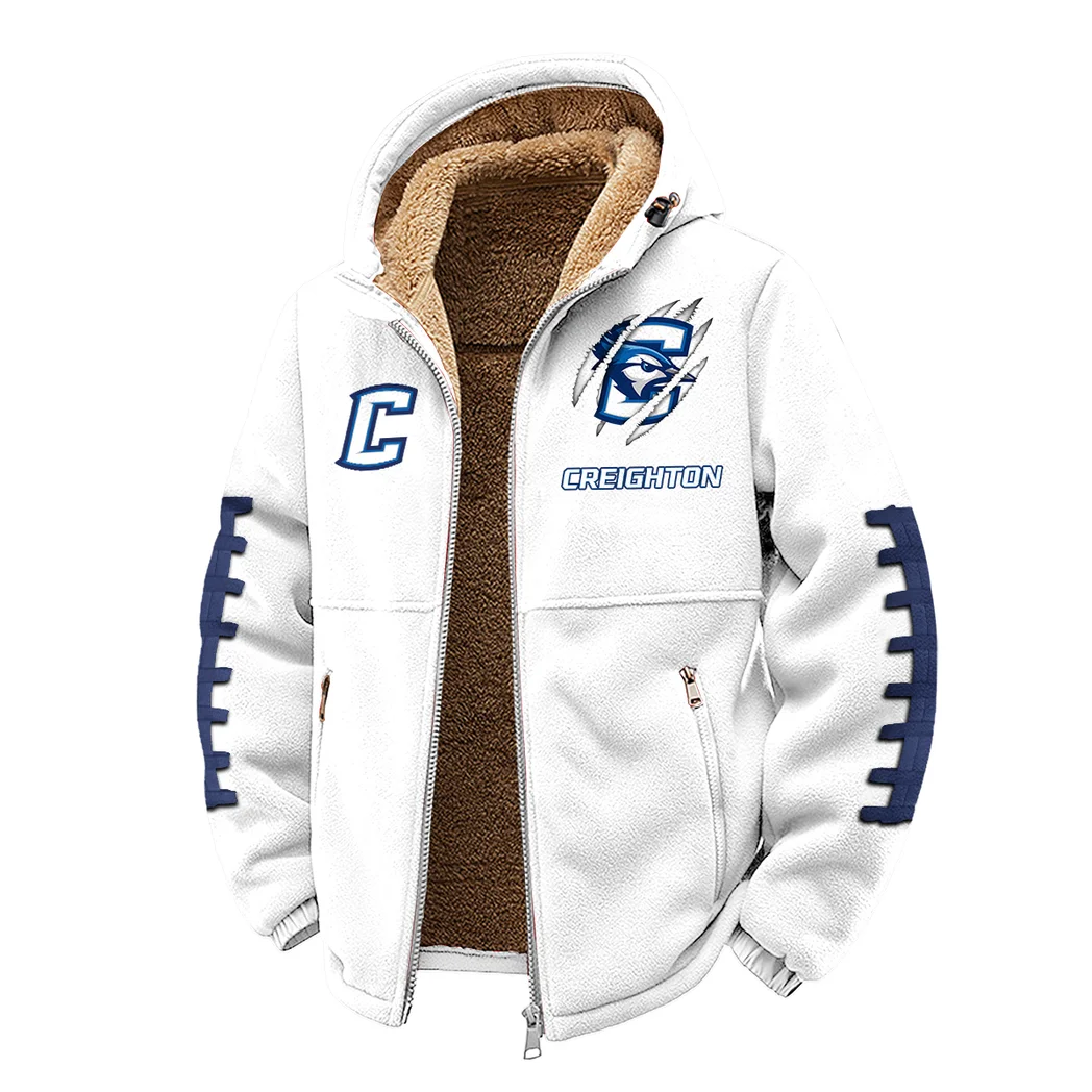 The Creighton Power Winter Fleece Jacket, Cross-Training Thermal Zip HVN1445CR - White - Image 2