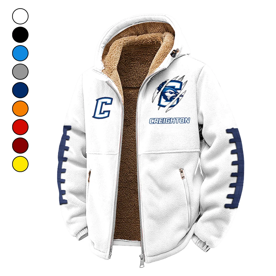 The Creighton Power Winter Fleece Jacket, Cross-Training Thermal Zip HVN1445CR - White
