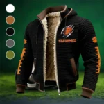 The Tiger Paw Fleece-Lined Hooded Jacket, Ultra-Soft Plush Lined Jacket HVN1445CT - Black