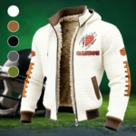 The Tiger Paw Fleece-Lined Hooded Jacket, Ultra-Soft Plush Lined Jacket HVN1445CT - White