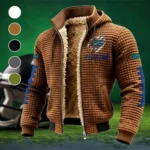 The Orange and Blue Fleece-Lined Hooded Jacket, Luxe Cloud-Fleece Hooded Shell HVN1445FG - brown