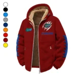 The Orange and Blue Winter Fleece Jacket, High-Density Comfort Fleece HVN1445FG - Wine