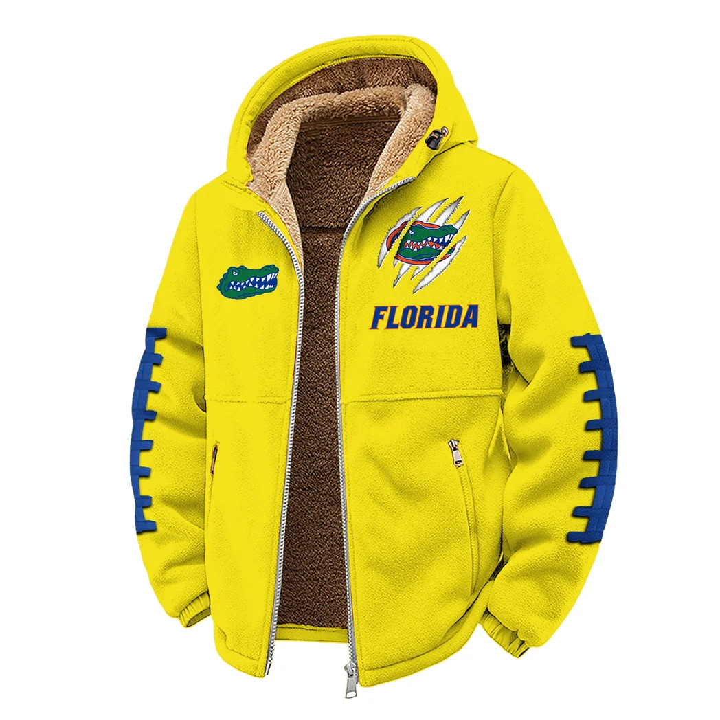 The Orange and Blue Winter Fleece Jacket, High-Density Comfort Fleece HVN1445FG - Yellow - Image 2