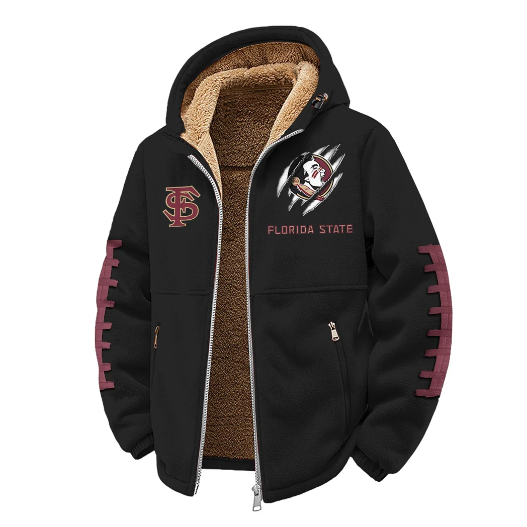 The Seminole Power Winter Fleece Jacket, Warm Core Loft Fleece HVN1445FS - Black - Image 2