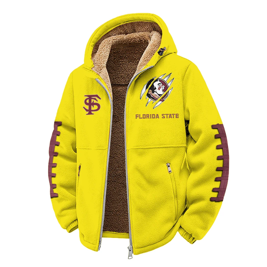 The Seminole Power Winter Fleece Jacket, Warm Core Loft Fleece HVN1445FS - Yellow - Image 2