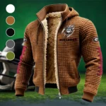 The Georgia Force Fleece-Lined Hooded Jacket, Premium Bonded Fleece Jacket HVN1445GB - brown