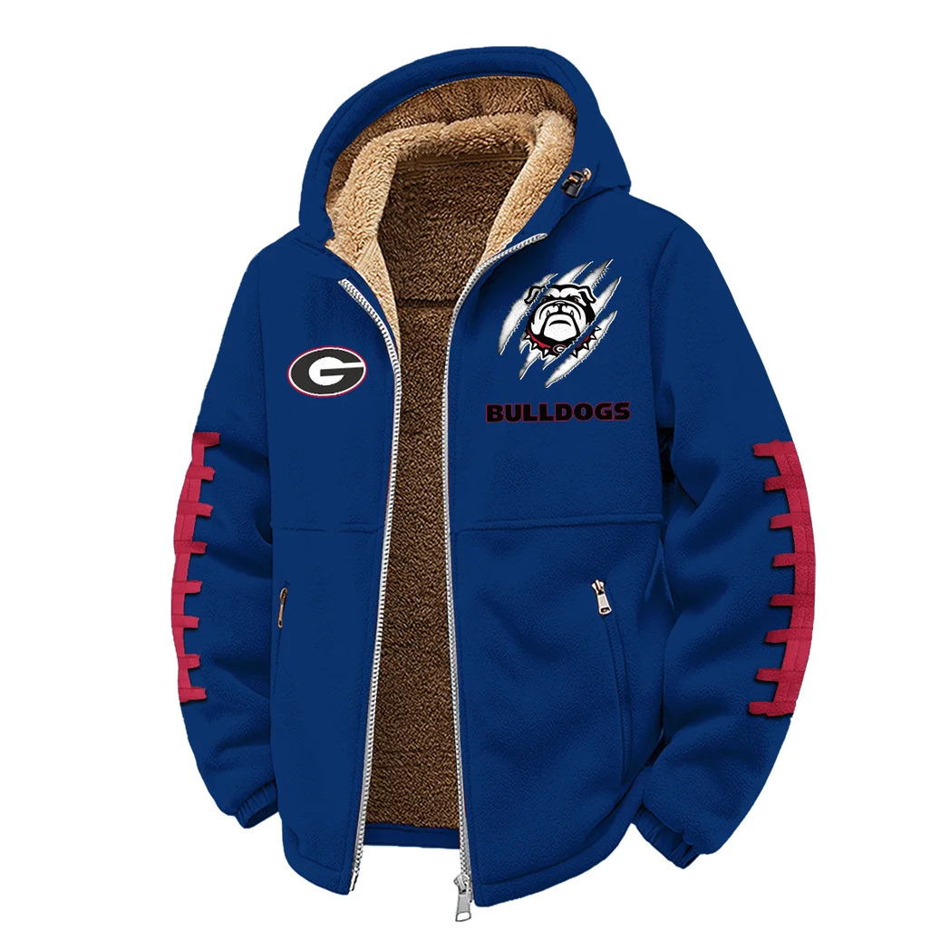 The Georgia Force Winter Fleece Jacket, Breathable Winter Comfort HVN1445GB - Navy - Image 2