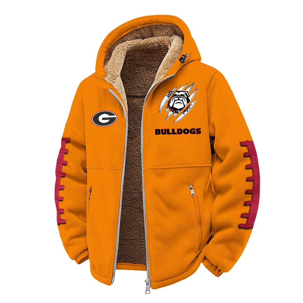 The Georgia Force Winter Fleece Jacket, Breathable Winter Comfort HVN1445GB - Orange - Image 2