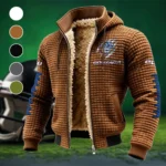 Bulldog Nation Fleece-Lined Hooded Jacket, Breathable Warmth Sport Jacket HVN1445GO - brown