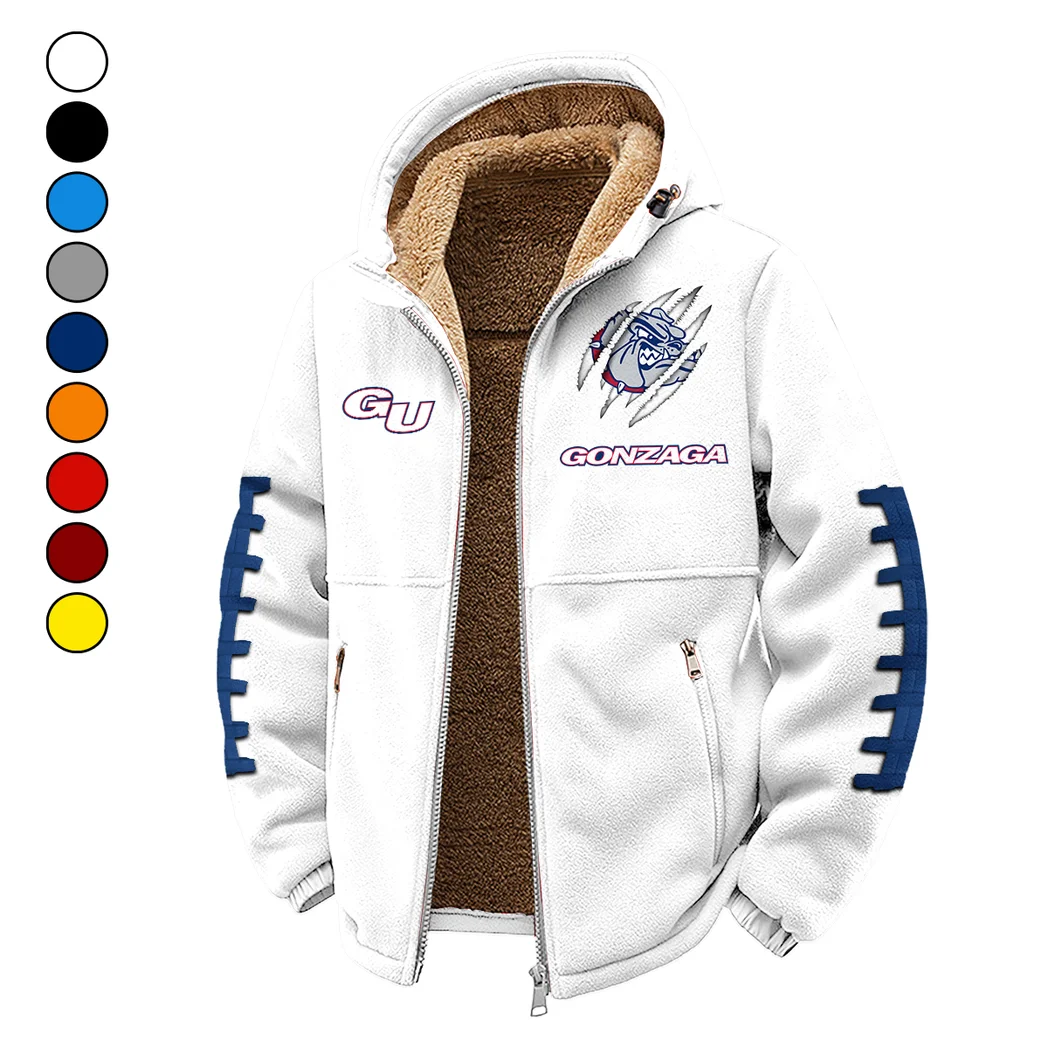 Bulldog Nation Winter Fleece Jacket, Premium Fleece Barrier HVN1445GO - White