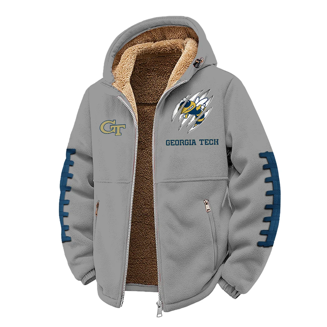 The Jacket Pride Winter Fleece Jacket, Sherpa Lined Winter Fleece HVN1445GT - Grey - Image 2