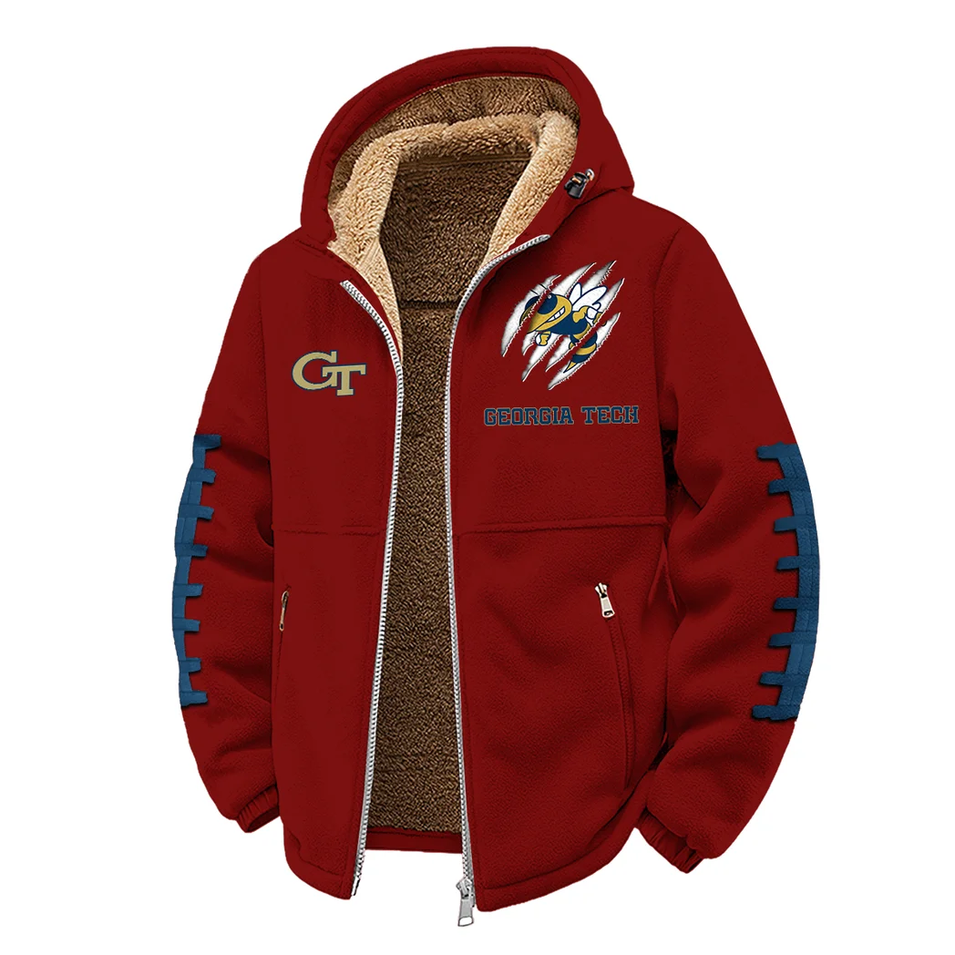 The Jacket Pride Winter Fleece Jacket, Sherpa Lined Winter Fleece HVN1445GT - Wine - Image 2