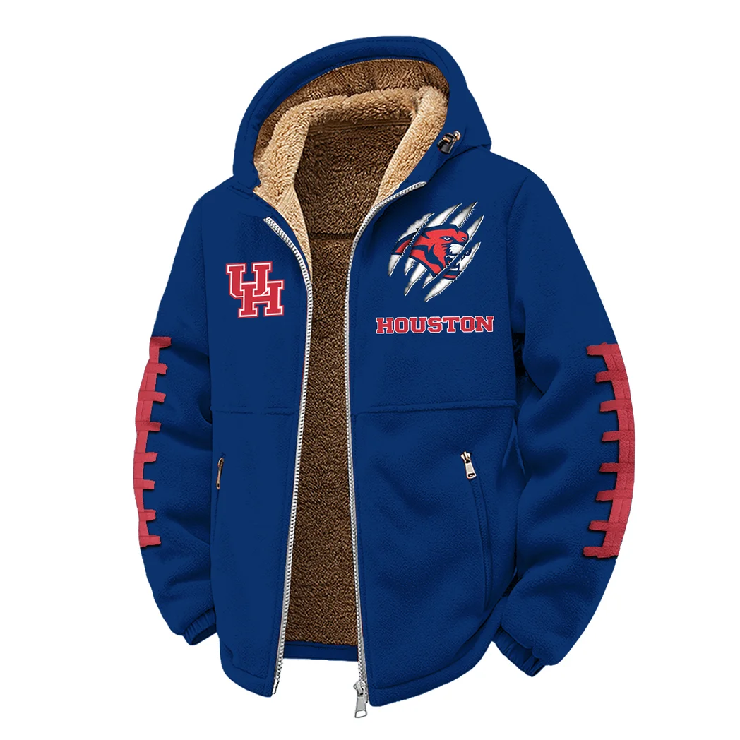H-Town Takeover Winter Fleece Jacket, Thermal Winter Fleece HVN1445HC - Navy - Image 2