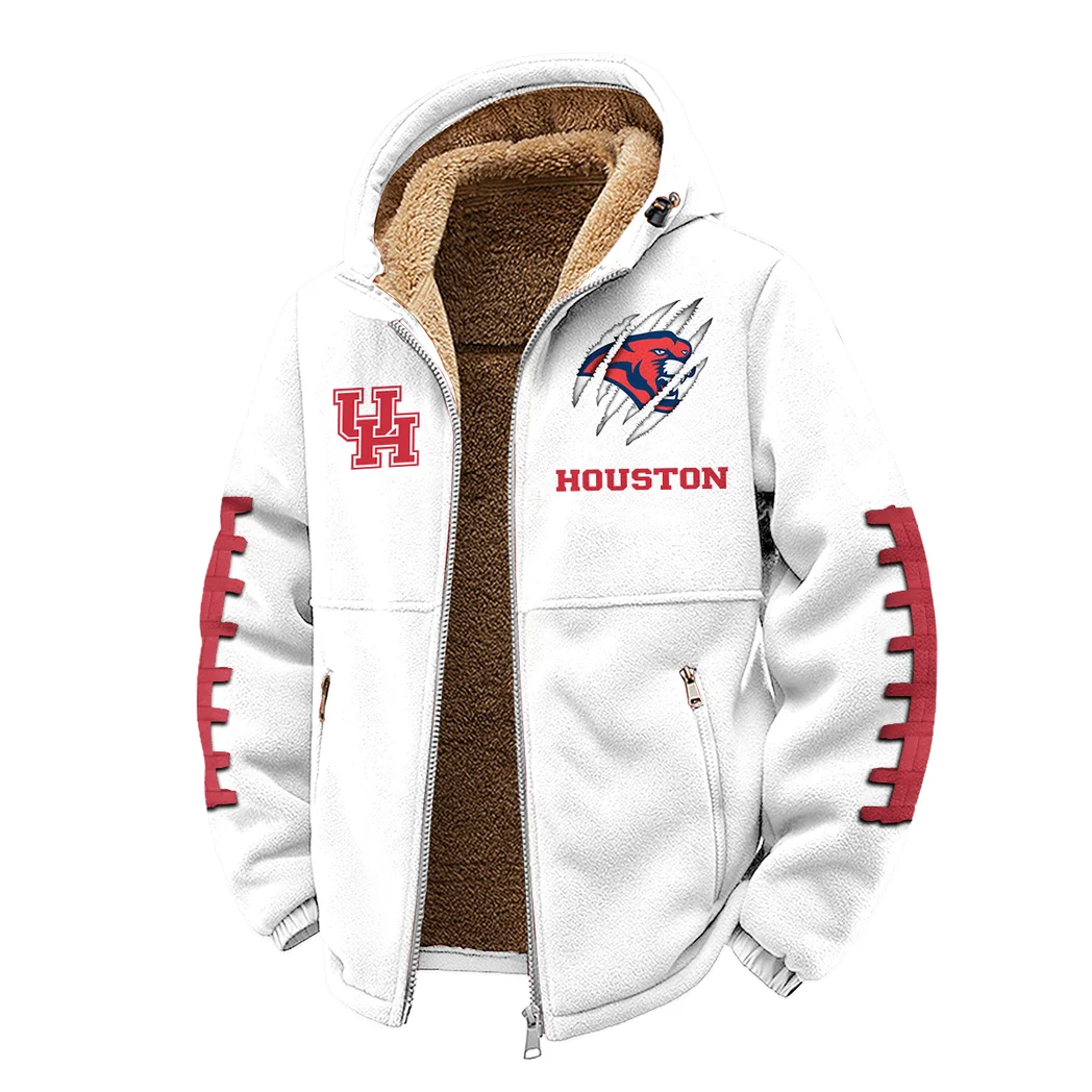 H-Town Takeover Winter Fleece Jacket, Thermal Winter Fleece HVN1445HC - White - Image 2