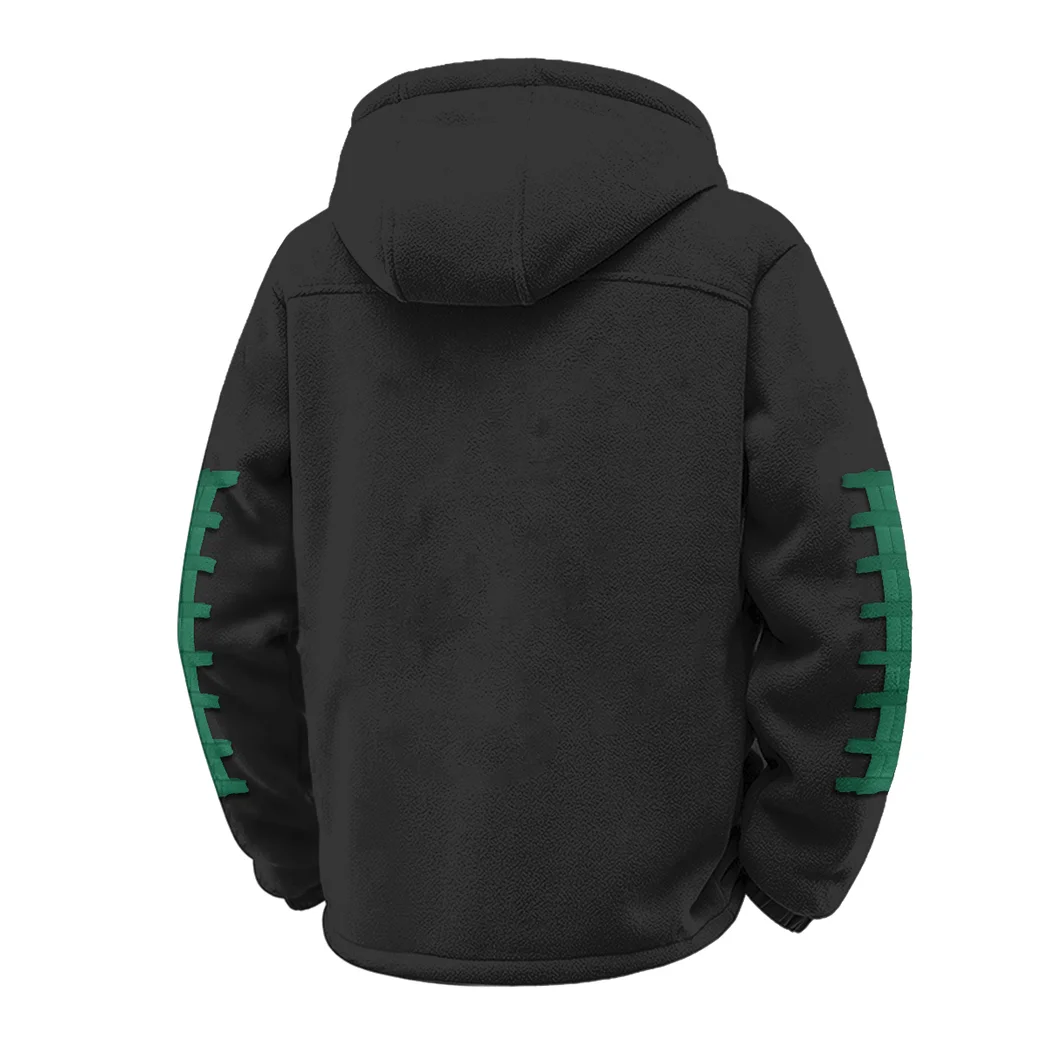 Hawaii Pride Winter Fleece Jacket, Arctic Expedition Fleece HVN1445HR - Black - Image 3