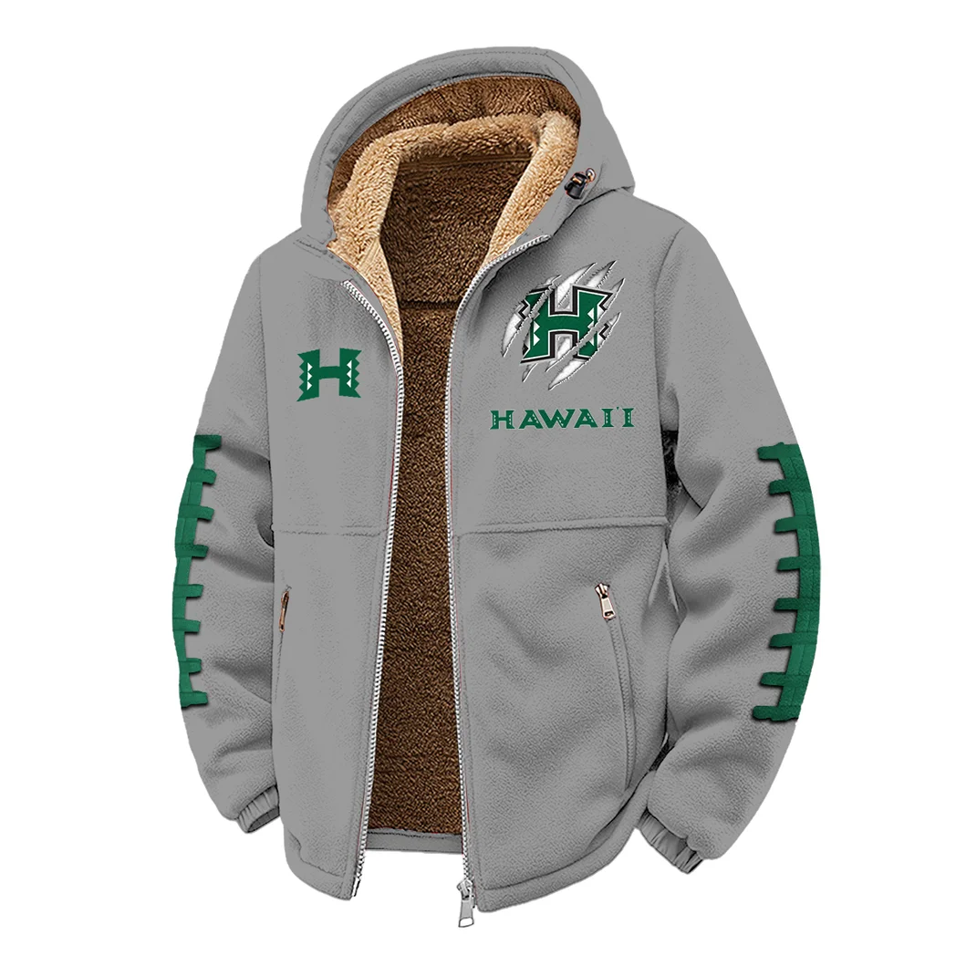 Hawaii Pride Winter Fleece Jacket, Arctic Expedition Fleece HVN1445HR - Grey - Image 2