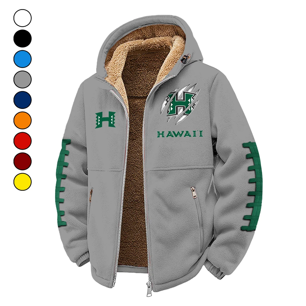 Hawaii Pride Winter Fleece Jacket, Arctic Expedition Fleece HVN1445HR - Grey