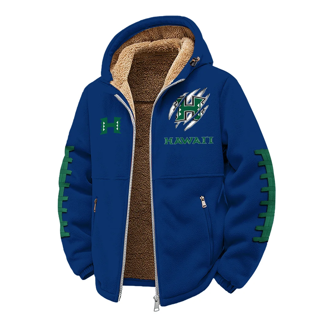 Hawaii Pride Winter Fleece Jacket, Arctic Expedition Fleece HVN1445HR - Navy - Image 2