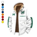 Hawaii Pride Winter Fleece Jacket, Arctic Expedition Fleece HVN1445HR - White