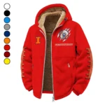 Memorial Stadium Winter Fleece Jacket, Extreme Cold Fleece Coat HVN1445IF - red