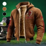 The Hoosiers Fleece-Lined Hooded Jacket, Dynamic Training Hooded Shell HVN1445IH - brown