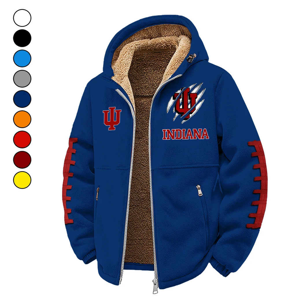 The Hoosiers Winter Fleece Jacket, Insulated Sport Hoody HVN1445IH - Navy