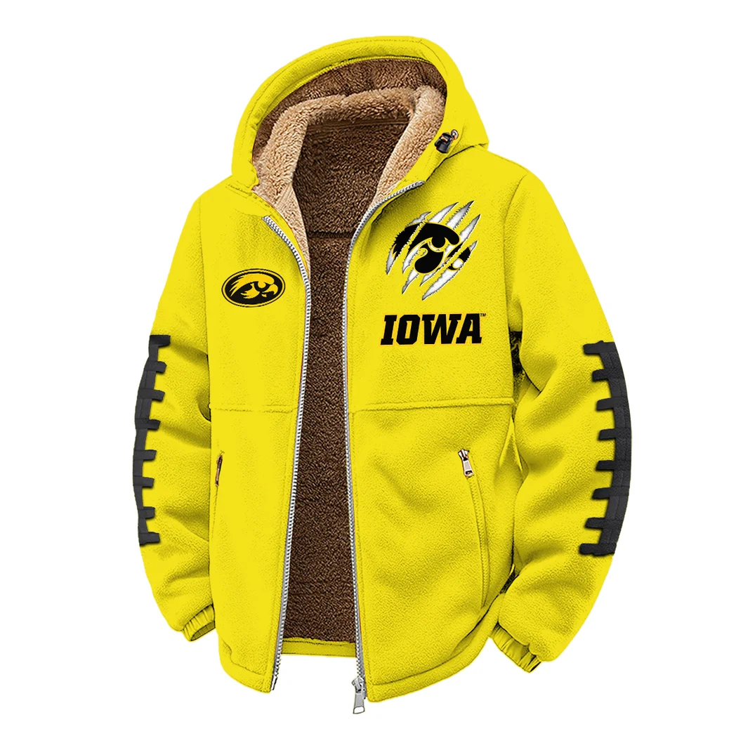 The Hawk Pride Winter Fleece Jacket, Sub-Zero Fleece Jacket HVN1445IO - Yellow - Image 2