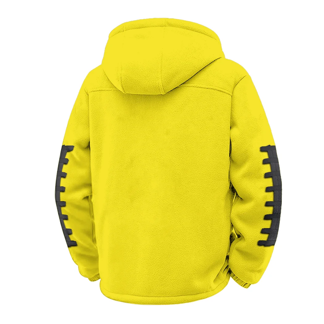 The Hawk Pride Winter Fleece Jacket, Sub-Zero Fleece Jacket HVN1445IO - Yellow - Image 3