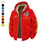 The ISU Elite Winter Fleece Jacket, Deep Winter Comfort Fleece HVN1445IS - red