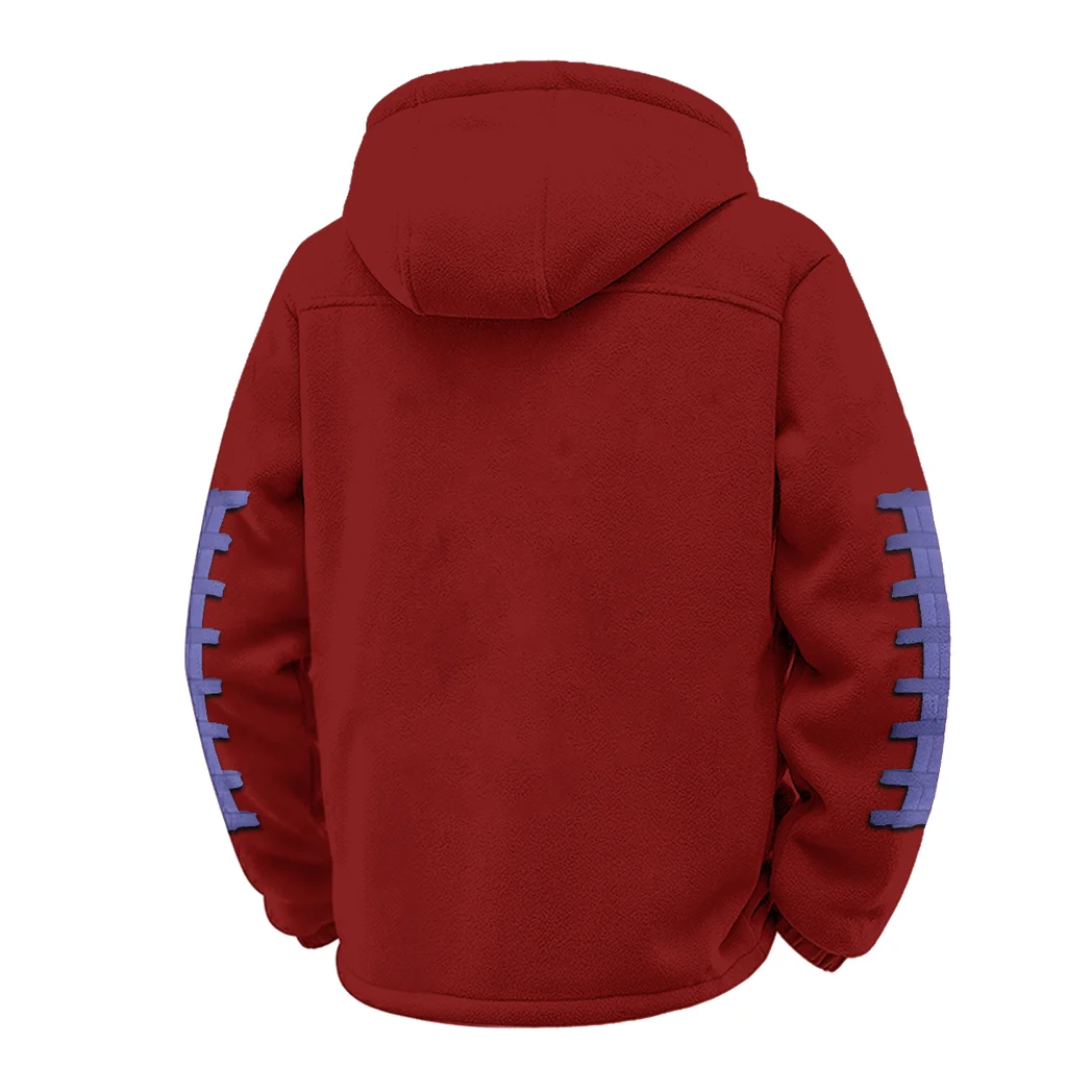 The Duke Elite Winter Fleece Jacket, Polar Climate Fleece HVN1445JM - Wine - Image 3