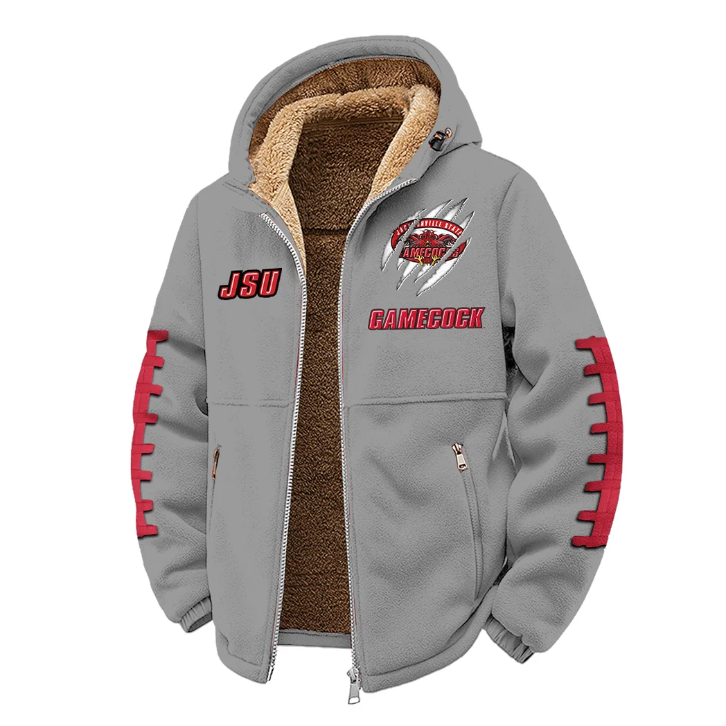 The Jax State Elite Winter Fleece Jacket, Essential Winter Warmth HVN1445JS - Grey - Image 2