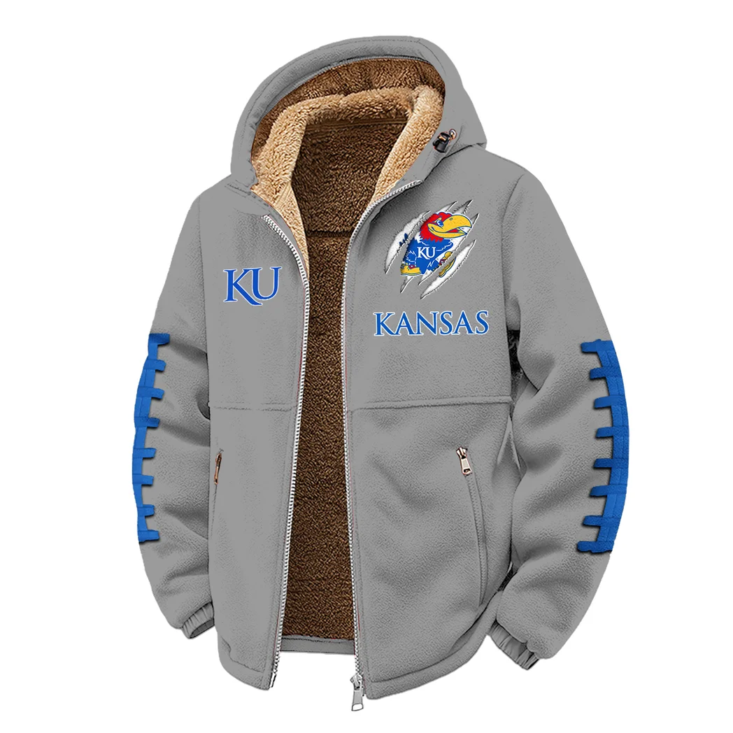 The Jayhawk Elite Winter Fleece Jacket, Superior Thermal Protection HVN1445KJ - Grey - Image 2