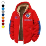 The Jayhawk Elite Winter Fleece Jacket, Superior Thermal Protection HVN1445KJ - red