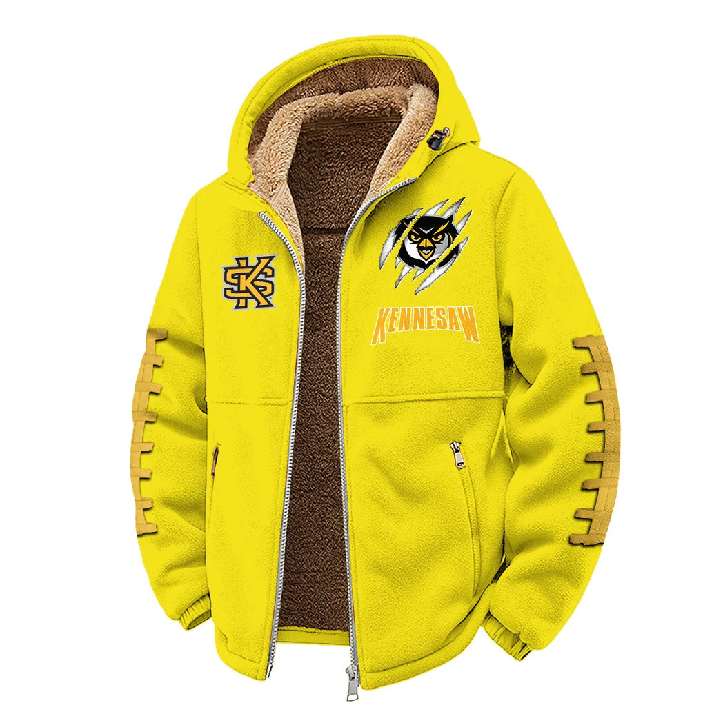 The KSU Power Winter Fleece Jacket, Heavy-Duty Cold Fleece HVN1445KS - Yellow - Image 2