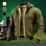 The Tiger Ambush Fleece-Lined Hooded Jacket, Weather-Shield Fleece Hoody HVN1445LS - Green