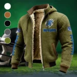 The 901 Tigers Fleece-Lined Hooded Jacket, Ultra-Soft Plush Lined Jacket HVN1445ME - Green