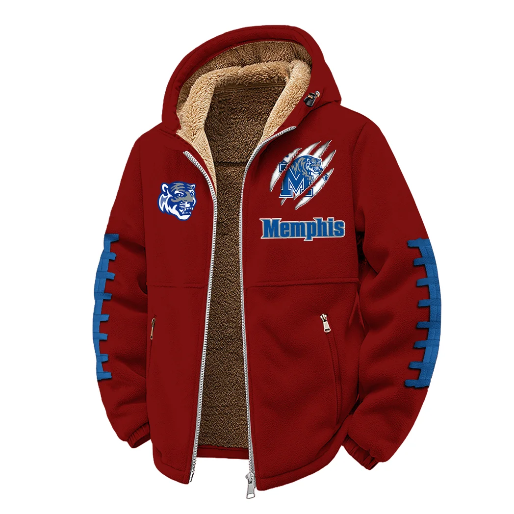 The 901 Tigers Winter Fleece Jacket, Luxe Microfleece Pullover HVN1445ME - Wine - Image 2
