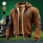 The Gold Force Fleece-Lined Hooded Jacket, Wind-Blocker Insulated Hoody HVN1445MG - brown