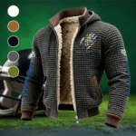 The Gold Force Fleece-Lined Hooded Jacket, Wind-Blocker Insulated Hoody HVN1445MG - Grey