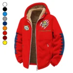 The Gold Force Winter Fleece Jacket, Snow-Ready Active Fleece HVN1445MG - red