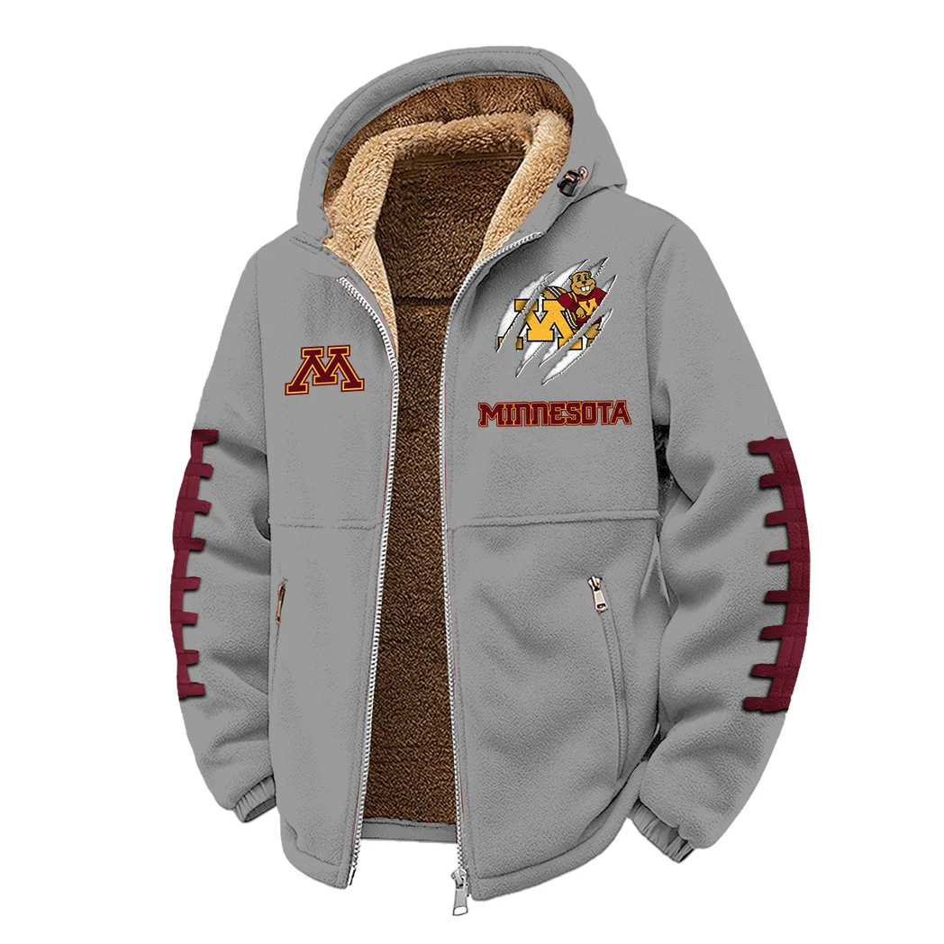 The Minnesota Pride Winter Fleece Jacket, All-Mountain Sport Jacket HVN1445MG - Grey - Image 2