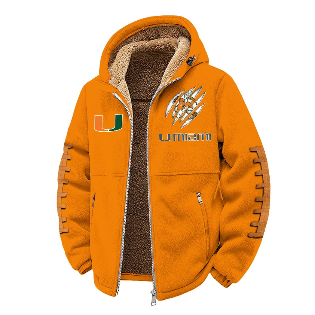 The Hurricane Winter Fleece Jacket, Cold Weather Hiking Fleece HVN1445MH - Orange - Image 2