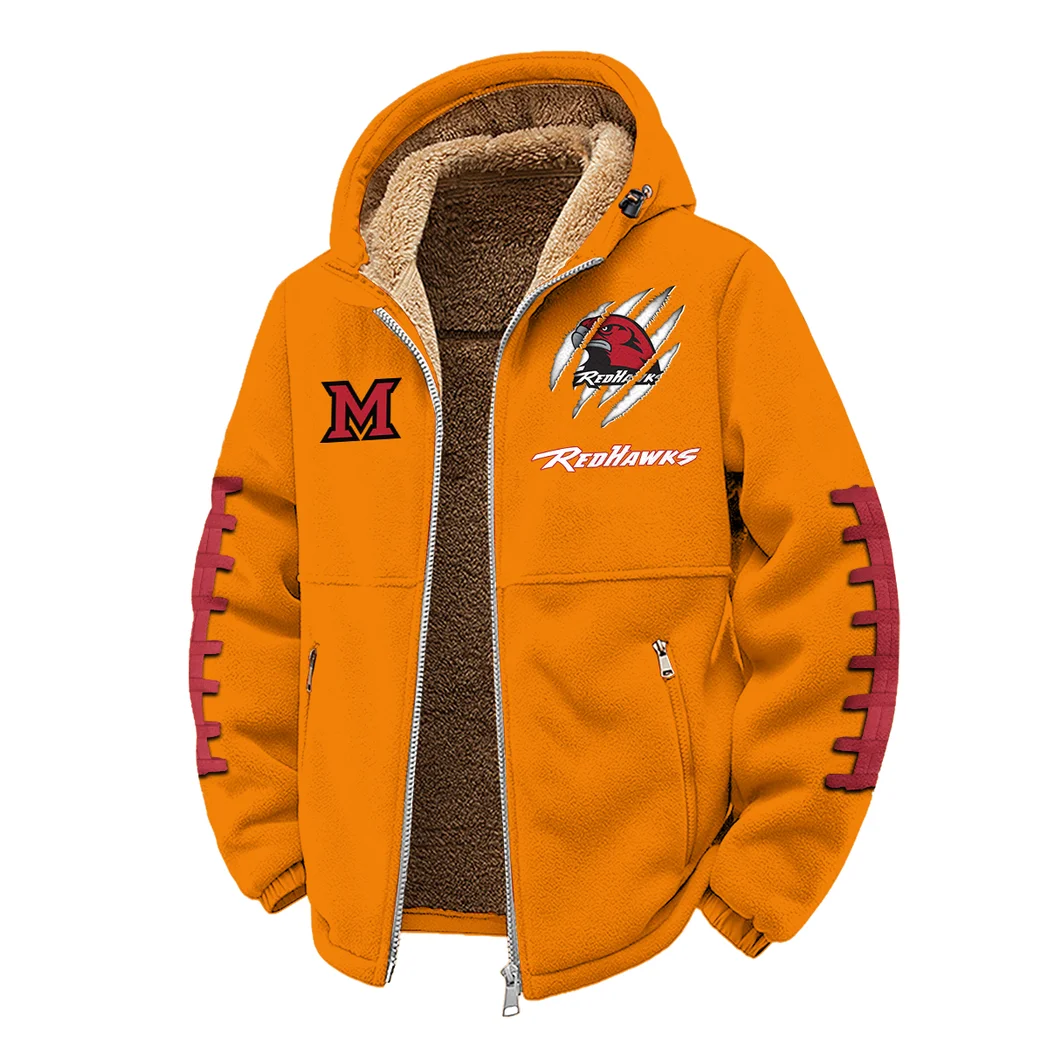 Cradle of Coaches Winter Fleece Jacket, Ski & Snowboard Mid-Layer HVN1445MO - Orange - Image 2