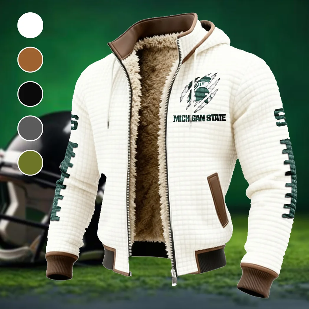 The Spartan Ambush Fleece-Lined Hooded Jacket, Deep Winter Insulated Hoody HVN1445MS - White